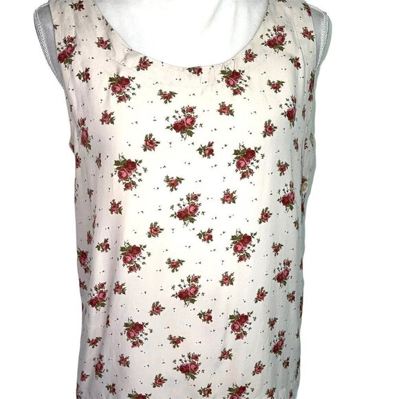 The Limited Skirt Set Womens Medium M Floral Rayon Side Buttons Top Size 8 Cream - Picture 3 of 13